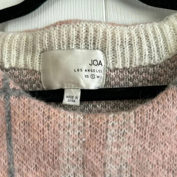 JOA | Pink | Wool/Mohair Blend | Striped Fuzzy Sweater | size S - Picture 2 of 4